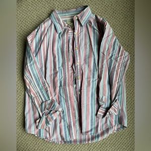 Multicolor striped LLBean Button Down 100% Cotton